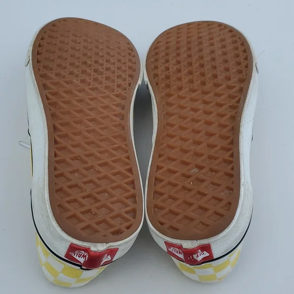 Vans Classic Yellow Checkerboard Lace Up Sneakers Size 6.5 - Picture 3 of 3